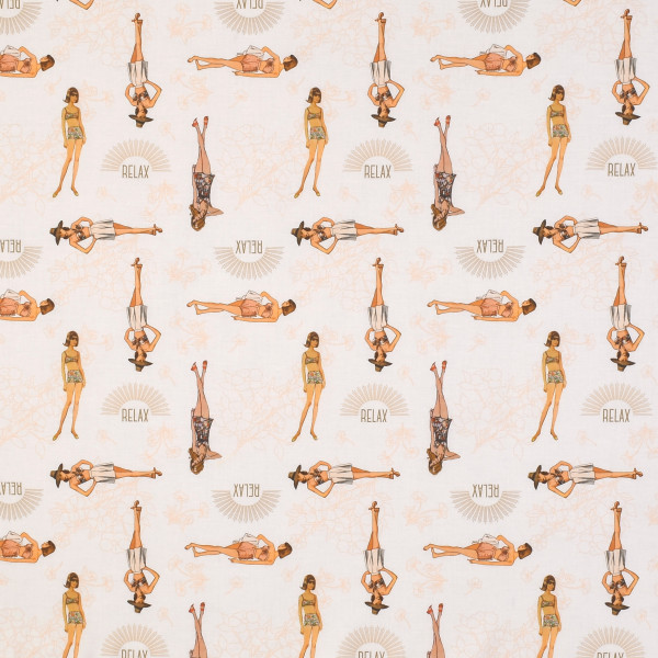 Patchworkstoff Stoffpaket Frauen 50er Retro Strandmode "At the Beach"