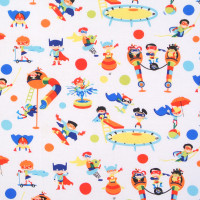 SALE 1,25 m Patchworkstoff Jungen kleine Helden "Super Heros" SALE 1,25 m Patchworkstoff Jungen kleine Helden "Super Heros"