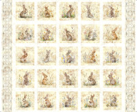 0,9 m Patchworkstoff Hasen nostalgisch Frühling Ostern "Hunny Bunny" Panel 0,9 m Patchworkstoff Hasen nostalgisch Frühling Ostern "Hunny Bunny" Panel