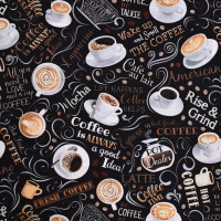 Patchworkstoff Kaffee Sprüche Back to the Grind Webware Patchworkstoff Kaffee Sprüche Back to the Grind Webware