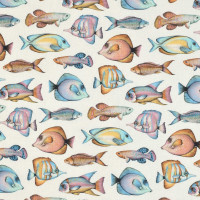 Patchworkstoff Fisch exotische Fische maritim Baumwollstoff hellbeige Patchworkstoff Fisch exotische Fische maritim Baumwollstoff hellbeige