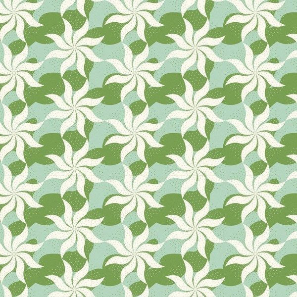 0,30 m Tilda Patchworkstoff Cottage Collection Wirbel Fireworks Green
