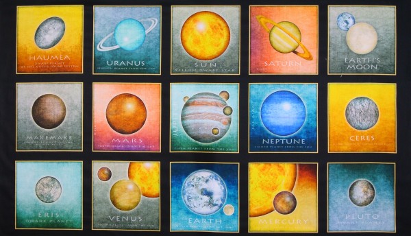 Patchworkstoff Weltraum Planeten"Intergalactic" Panel