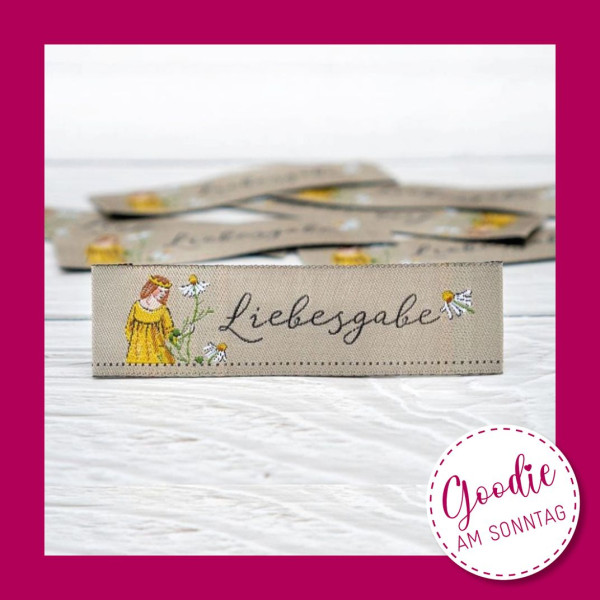 Goodie am Sonntag acufactum Webetiketten Liebesgabe