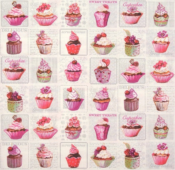 Sonderpreis! Dekostoff Cupcakes Muffins