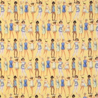 Vorschau: Patchworkstoff Stoffpaket Frauen 50er Retro Strandmode "At the Beach" Vorschau: Patchworkstoff Stoffpaket Frauen 50er Retro Strandmode "At the Beach"