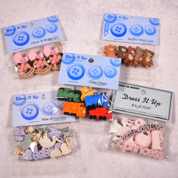 SALE Dekoknöpfe Eisenbahn Bären Baby Knöpfe Kinder Set 8