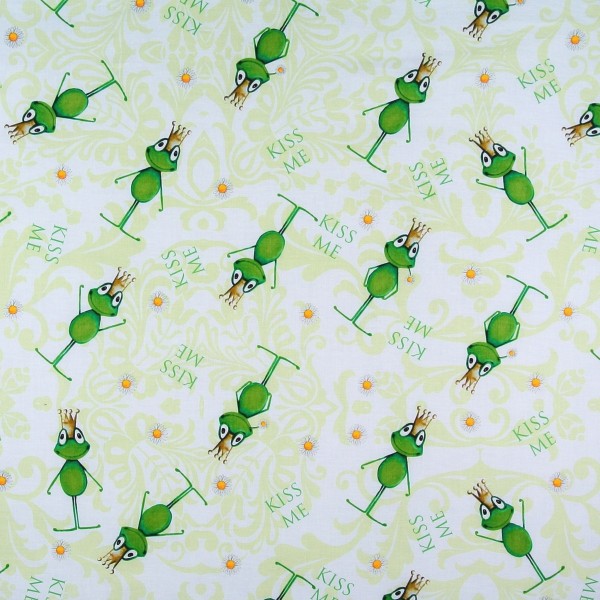 Baumwollstoff Frosch Frösche Froschkönig