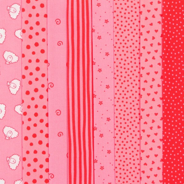 Westfalenstoff Stoffpaket Junge Linie Pink