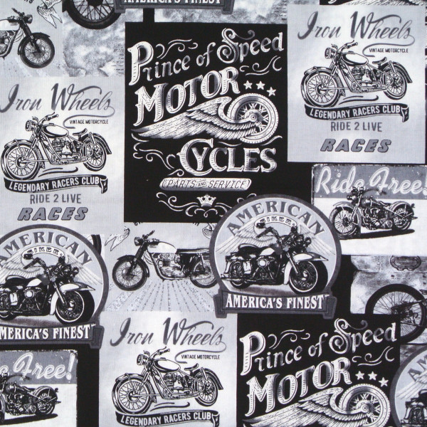patchworkstoff motorräder motorcycle motive 30