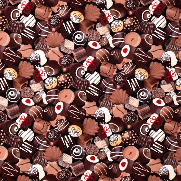 Patchworkstoff Pralinen Süsses "Chocolate Candy" Webware