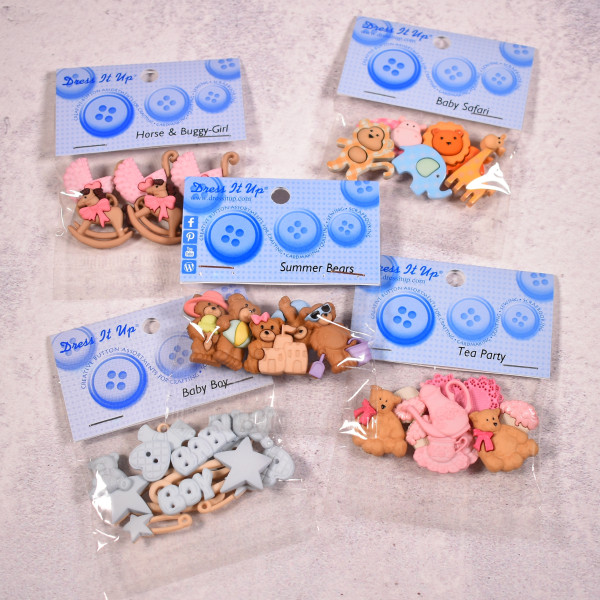 SALE Dekoknöpfe Prinzessin Tiere Tea Party Bär Baby Kinder Set 10