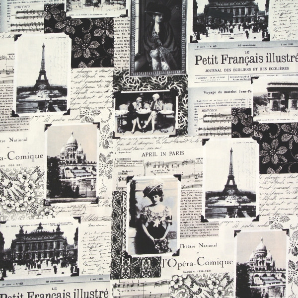 Dekostoff April in Paris nostalgische Bilder Reisen