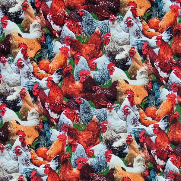 patchworkstoff hühner hähne farm animals elizabeths studio 30
