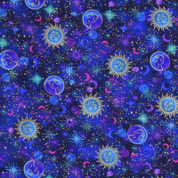 Patchworkstoff Sonne Mond Sterne Galaxy Weltraum "Cosmos" Patchworkstoff Sonne Mond Sterne Galaxy Weltraum "Cosmos"