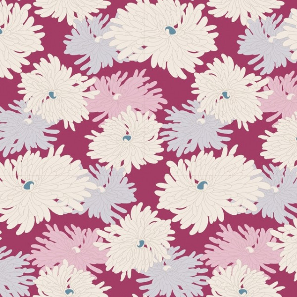 0,25 m Tilda Patchworkstoff Cottage Collection Blumen Minnie Plum
