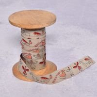 1 m Webband Engel Herzensengel 2 cm breit hellbeige 1 m Webband Engel Herzensengel 2 cm breit hellbeige