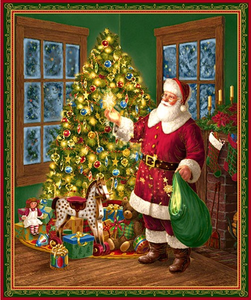 Weihnachten Weihnachtsmann Vintage Panel