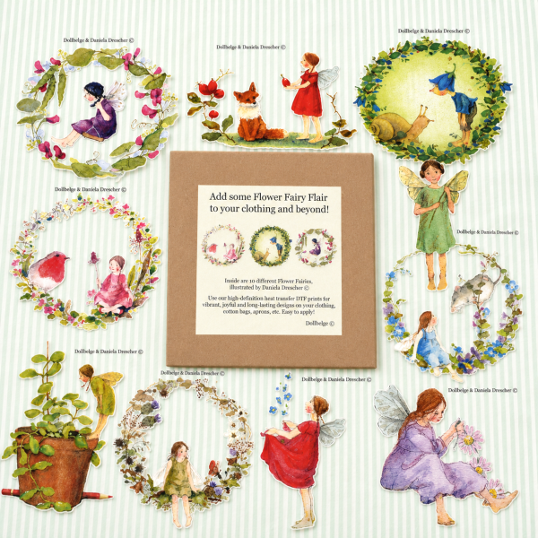 Neu Dollbelge Bügelbilder Flower Fairy Flair Elfen Daniela Drescher