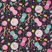 Patchworkstoff Nähspaß Utensilien Nähen und Handarbeiten "Fun Sew" Patchworkstoff Nähspaß Utensilien Nähen und Handarbeiten "Fun Sew"