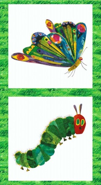 Patchworkstoff Raupe Nimmersatt Raupe Panel 0,6 m
