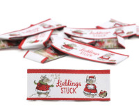 3 Stück acufactum Webetikett Aufnäher Mäuse rot "Lieblingsstück" 3 Stück acufactum Webetikett Aufnäher Mäuse rot "Lieblingsstück"