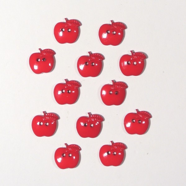 Knöpfe rote Äpfel Obst