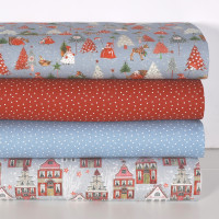 acufactum Stoffpaket Weihnachten Winterstadt 4 Stoffe Webetikett acufactum Stoffpaket Weihnachten Winterstadt 4 Stoffe Webetikett