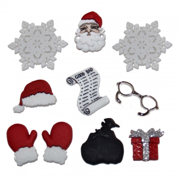 Motivknöpfe Dekoknöpfe Weihnachten Nikolaus