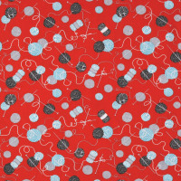 SALE 1 m Patchworkstoff Stricken Wolle Schafe "All you Knit is Love" rot SALE 1 m Patchworkstoff Stricken Wolle Schafe "All you Knit is Love" rot