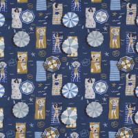 1 m Baumwollstoff Maritim Sommer Strand Sonnenbaden Frauen marine 1 m Baumwollstoff Maritim Sommer Strand Sonnenbaden Frauen marine