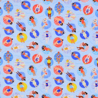 Patchworkstoff Sommer Frauen Urlaub "Bathing Beauties" Patchworkstoff Sommer Frauen Urlaub "Bathing Beauties"