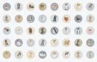 0,7 Patchworkstoff Panel Hunde Tiere runde Bilder Whiskers and Paws 0,7 Patchworkstoff Panel Hunde Tiere runde Bilder Whiskers and Paws