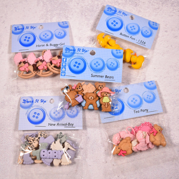 SALE Dekoknöpfe Prinzessin Tea Party Bär Enten Baby Kinder Set 11