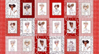 0,6 m Loralie Patchworkstoff Nifty Nurses Krankenschwestern Panel 0,6 m Loralie Patchworkstoff Nifty Nurses Krankenschwestern Panel