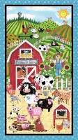 SALE 0,6 m Patchworkstoff Bauernhof Tiere On the Farm Panel SALE 0,6 m Patchworkstoff Bauernhof Tiere On the Farm Panel