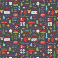 1 m Baumwollstoff Weihnachten "Wichtelweihnacht" Motive grau 1 m Baumwollstoff Weihnachten "Wichtelweihnacht" Motive grau