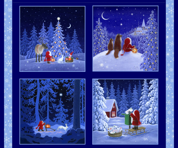 Tomten`s Christmas Weihnachten "Keep Believing" Panel Wichtel