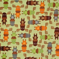 SALE Patchworkstoff wilde Tiere Elche Ann Kelle Kinderstoff SALE Patchworkstoff wilde Tiere Elche Ann Kelle Kinderstoff