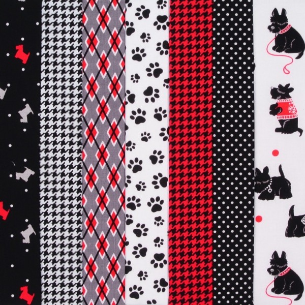 Stoffpaket Hunde Scotchterrier