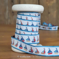 1,0 m Webband acufactum maritim Boote 16 mm breit 1,0 m Webband acufactum maritim Boote 16 mm breit