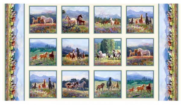 Pferde Wildflower Trails Panel •