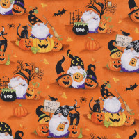 Patchworkstoff Wichtel Herbst Halloween Kürbisse "The Boo Crew" Patchworkstoff Wichtel Herbst Halloween Kürbisse "The Boo Crew"