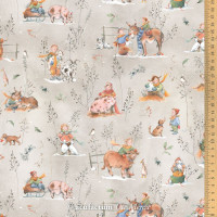 acufactum Winter auf dem Bauernhof Kinder Tiere Baumwollstoff acufactum Winter auf dem Bauernhof Kinder Tiere Baumwollstoff