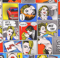 Dekostoff 1 m Comic Frauen Männer Pop Up Love Story Webware Dekostoff 1 m Comic Frauen Männer Pop Up Love Story Webware