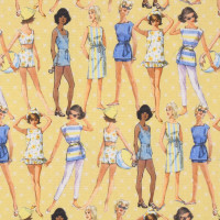 Vorschau: Patchworkstoff Stoffpaket Frauen 50er Retro Strandmode "At the Beach" Vorschau: Patchworkstoff Stoffpaket Frauen 50er Retro Strandmode "At the Beach"