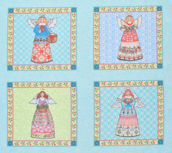 Sale 0,6 m Patchworkstoff Engel Jim Shore Garden Angels Panel