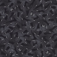 SALE Patchworkstoff Katzenstoff schwarze Katzen "Lights Out" SALE Patchworkstoff Katzenstoff schwarze Katzen "Lights Out"