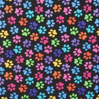 Patchworkstoff Katzen und Hunde bunte Pfoten Webware Patchworkstoff Katzen und Hunde bunte Pfoten Webware