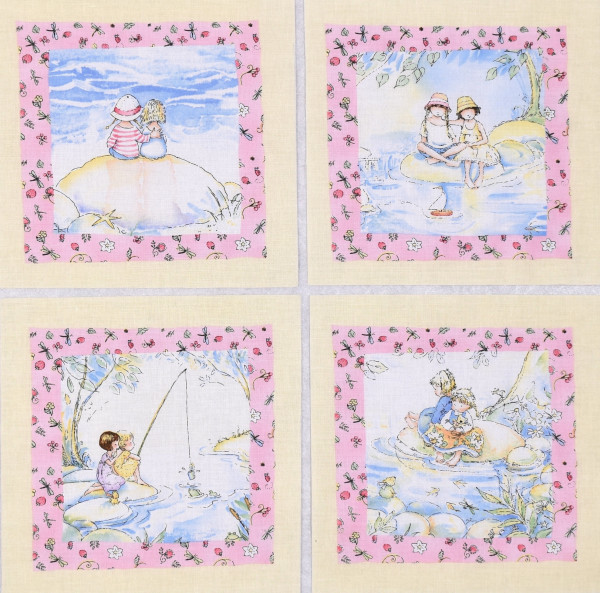 patchworkstoff mädchen best friends 4 kl. panel set 3